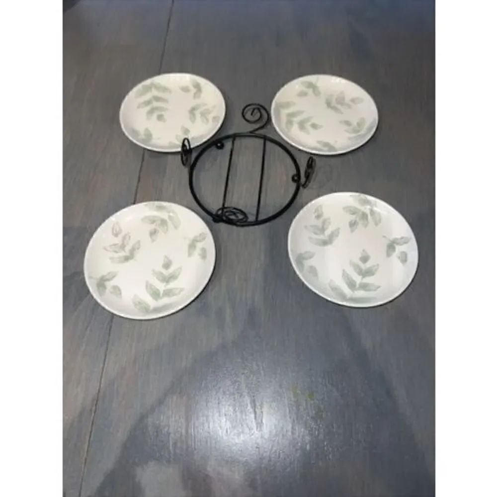 Lenox Artist Sketchbook- 4 Miniature 4” Coasters / Plates in holding rack